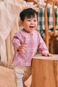 The Courtyard Babies Kurta - Petal Grid