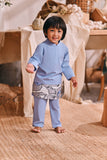 The Courtyard Babies Baju Melayu Cekak Musang - Ice Blue