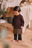 The Courtyard Babies Baju Melayu Cekak Musang - Dark Burgundy