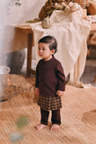 The Courtyard Babies Baju Melayu Cekak Musang - Dark Burgundy