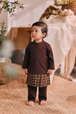The Courtyard Babies Baju Melayu Cekak Musang - Dark Burgundy