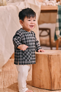 The Courtyard Babies Kurta - Chess Plaid