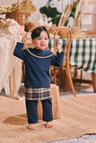 The Courtyard Babies Baju Melayu Cekak Musang - Navy