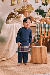 The Courtyard Babies Baju Melayu Cekak Musang - Navy