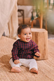 The Courtyard Babies Kurta - Rouge Plaid