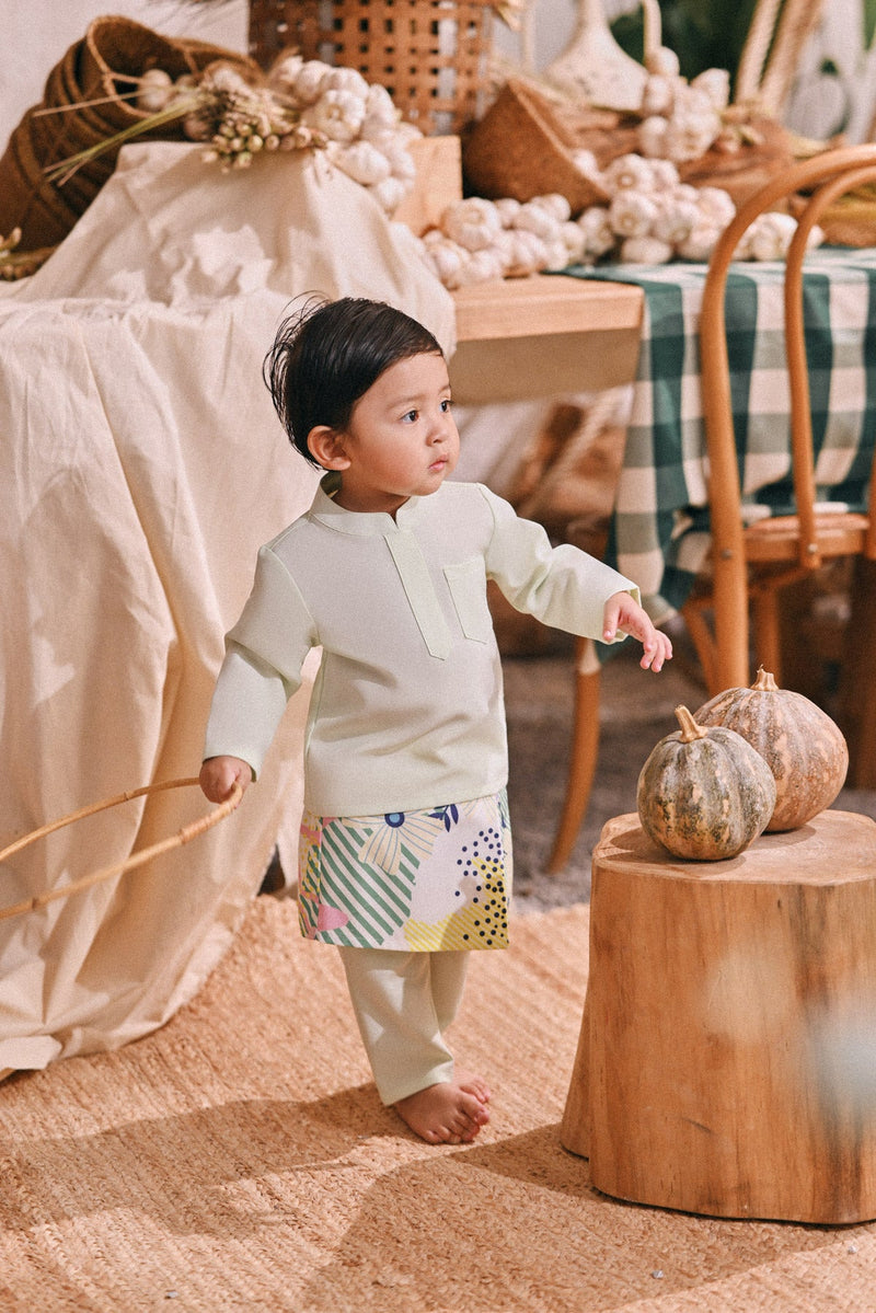 The Courtyard Babies Baju Melayu Cekak Musang - Baby Mint