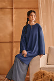 The Nest Women Kurung Riau Top - Steel Blue