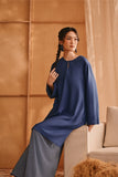 The Nest Women Kurung Riau Top - Steel Blue