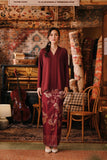 The Akar Kita Women Kebaya Top - Burgundy