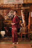 The Akar Kita Women Kebaya Top - Burgundy