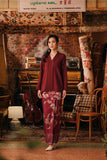 The Akar Kita Women Kebaya Top - Burgundy