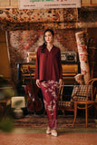 The Akar Kita Women Kebaya Top - Burgundy