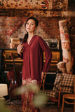 The Akar Kita Women Kebaya Top - Burgundy