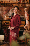 The Akar Kita Women Kebaya Top - Burgundy