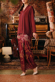 The Akar Kita Women Jacquard Skirt - Burgundy Glow