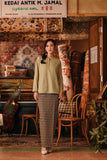 The Akar Kita Women Kedah Blouse Top - Pale Olive