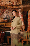 The Akar Kita Women Kedah Blouse Top - Pale Olive