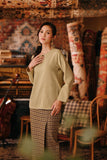 The Akar Kita Women Kedah Blouse Top - Pale Olive