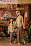 The Akar Kita Women Kedah Blouse Top - Pale Olive