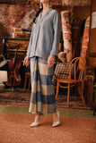 The Akar Kita Women Wrap Skirt - Blue Square