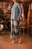 The Akar Kita Women Wrap Skirt - Blue Square