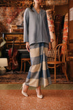 The Akar Kita Women Wrap Skirt - Blue Square