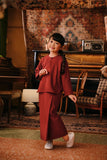 The Akar Kita Folded Skirt - Maroon Dust