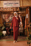 The Akar Kita Women Folded Skirt - Maroon Dust