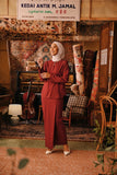 The Akar Kita Women Folded Skirt - Maroon Dust