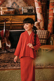 The Akar Kita Kebaya Top - Mandarin Red