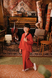 The Akar Kita Kebaya Top - Mandarin Red