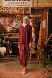 The Akar Kita Women Kebaya Top - Burgundy