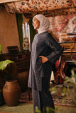 The Akar Kita Women Kurung Riau Top - Grey Harvest