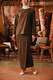 The Akar Kita Women Folded Skirt - Brown Dash