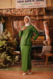 The Akar Kita Women Kedah Blouse Top - Greenflux