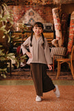 The Akar Kita Folded Skirt - Brown Dash