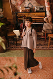 The Akar Kita Folded Skirt - Brown Dash