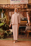 The Akar Kita Women Folded Skirt - Almond Sand