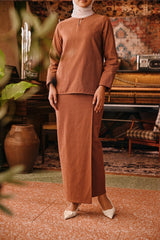 The Akar Kita Women Folded Skirt - Brownflux