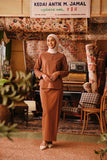 The Akar Kita Women Kedah Blouse Top - Brownflux