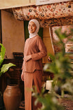 The Akar Kita Women Kedah Blouse Top - Brownflux