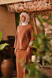 The Akar Kita Women Kedah Blouse Top - Brownflux