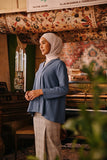 The Akar Kita Women Kebaya Top - Coronet Blue