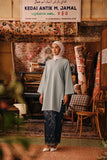 The Akar Kita Women Kurung Riau Top - Gray Mist