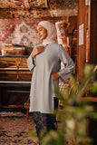 The Akar Kita Women Kurung Riau Top - Gray Mist