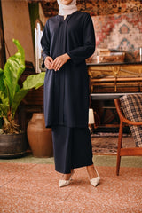 The Akar Kita Women Folded Skirt - Navy