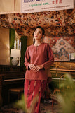 The Akar Kita Women Kedah Blouse Top - Dark Mauve