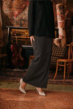 The Akar Kita Women Folded Skirt - Black Streak