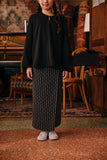 The Akar Kita Folded Skirt - Black Streak