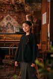 The Akar Kita Kedah Blouse Top - Black